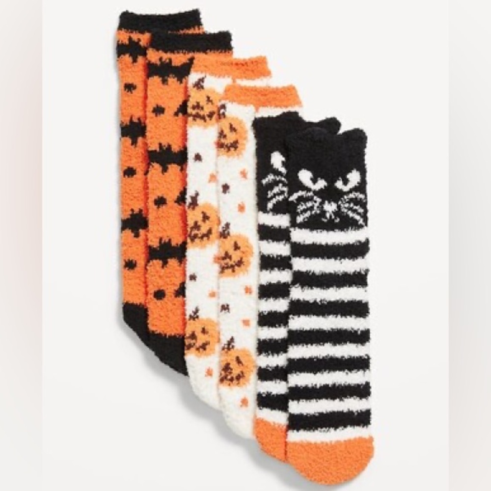 Old Navy Halloween Cozy Crew Socks 3 Pack